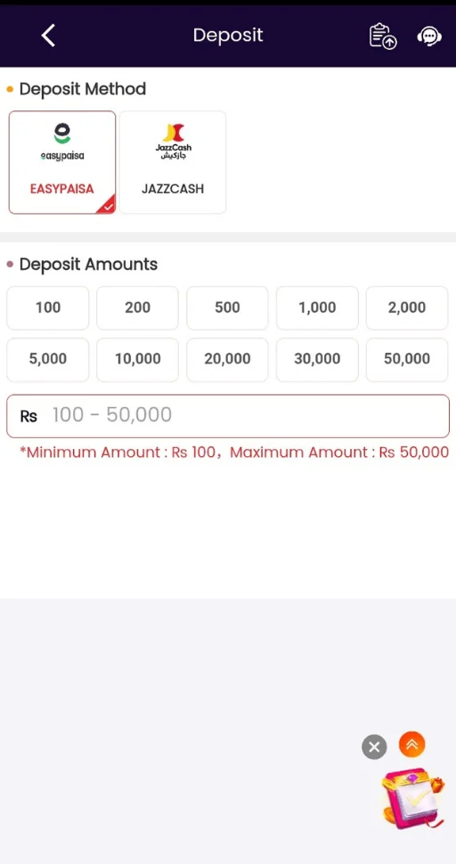 Slots PK Deposit Money